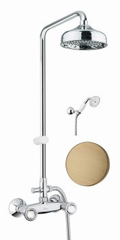 Душевая система Fiore VENERE SKY (SWAROVSKI®) 13ZZ0620, бронза — фото 1, Душевые системы