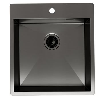 Кухонная мойка Reflexion Iseo RX2265BL оружейная сталь — фото 232, Кухонные мойки