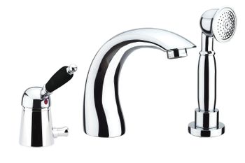 Смеситель на борт ванны Fiore IMPERIAL BLACK 89CR5105, хром — фото 1, Смесители на борт ванны