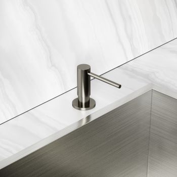 Товар: Дозатор для кухонной мойки Sancos, объем 500 мл, цвет вороненая сталь, арт. SC40100ZG SC40100GG - фото 3 Дозатор для кухонной мойки Sancos, объем 500 мл, цвет вороненая сталь, арт. SC40100ZG SC40100GG — фото 3, Дозаторы для кухонных моек