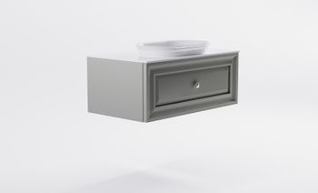 Товар: Тумба Шарм 90см 1ящ цв NCS S 3502-y мат. с раковиной Шарм бел гл. и столешницей Solid бел гл. 4631177713460 - фото 4 Тумба Шарм 90см 1ящ цв NCS S 3502-y мат. с раковиной Шарм бел гл. и столешницей Solid бел гл. 4631177713460 — фото 4, Тумбы с раковиной