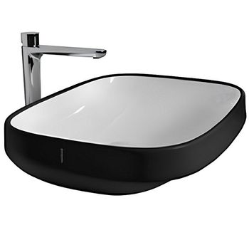 Раковина HATRIA ABITO A0YXXA02 накладная без отверстия без перелива цвет черный матовый — фото 1, Раковины