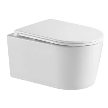 AQM2017PRO Унитаз подвесной сиденье SoftClose, технология смыва Invisible, скрыт крепеж. 535х355х385 — фото 1, Подвесные унитазы