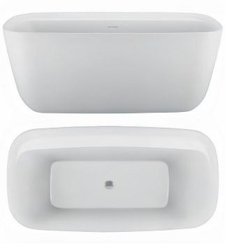 Ванна HATRIA Y8AH25 напольная отдельностоящая 170x78x60 со сливом-переливом цвет белый матовый — фото 1, Ванны