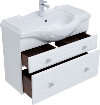 Товар: Тумба под раковину Aquanet Рондо 85 белый глянец 00304289 - фото 2 Тумба под раковину Aquanet Рондо 85 белый глянец 00304289 — фото 2, Тумбы под раковину