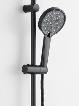 Держатель лейки на штангу 24мм черный матовый BOND BSH2488 — фото 3, Держатели для душа