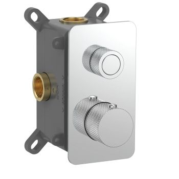 Смеситель с термостатом встраиваемый на 1 потребителя комплект с монтажной частью AQM8810CR — фото 1, Смесители