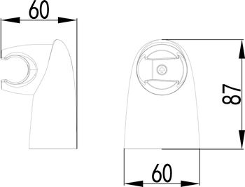 Крепление настенное Lemark LM8012C поворотное для лейки — фото 1, Держатели для душа