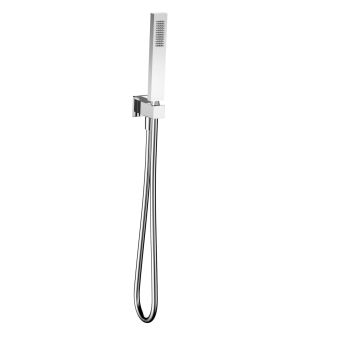 AQM8712CR Savona комплект: выход из стены, лейка латунь, шланг 1500мм, хром — фото 1, Душевые гарнитуры