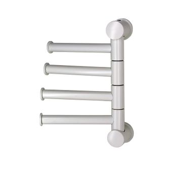 K-1054WHITE Держатель полотенец четверной — фото 1, Держатели для душа