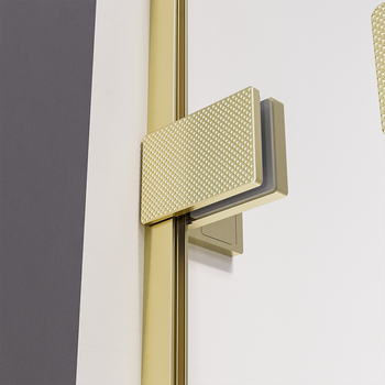 Душевая дверь распашная Veconi Premium Alassio G, 1200х2000, брашированное золото, стекло прозрачное осветленное AL-120-00-G-C4 — фото 4, Распашные душевые двери