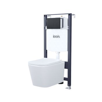 Комплект 3в1: подвесной унитаз, инсталляция и клавиша смыва IDDIS (BASBI02i73) — фото 2, Комплекты унитаз + инсталляция