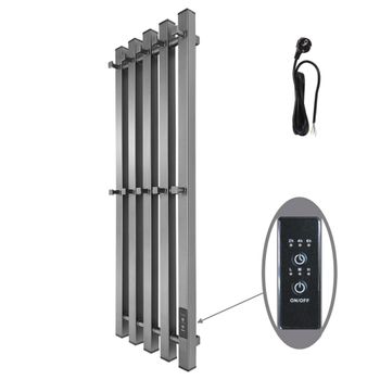 Полотенцесушитель электрический INARO ПРОФИЛЬНЫЙ 800х240, скр.монтаж, СНШ, графитовый серый, (Ferrum, 10 крючков), Маргроид Inaro-8024-1081-7024 — фото 1, Электрические полотенцесушители