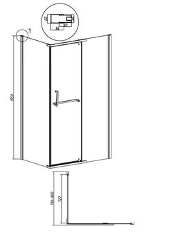 Товар: Боковая стенка Grossman Pragma 200.K33.03.80.21.00 (80х195) черный матовый,стекло прозрачное, 1 место - фото 7 Боковая стенка Grossman Pragma 200.K33.03.80.21.00 (80х195) черный матовый,стекло прозрачное, 1 место — фото 7, Боковые стенки