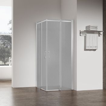 Душевой угол Veconi Rovigo RV-50CH, 900х900х1950, хром, стекло pear RV50CH-9090-02-C8 — фото 1, Душевые уголки