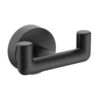 Крючок для ванной комнаты двойной Raglo R320.052.09, графит — фото 1, Крючки для полотенец