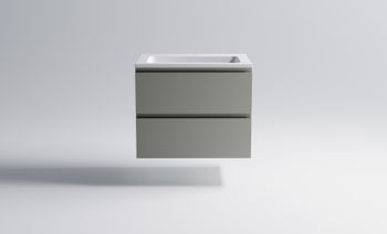 Нижний шкаф Альфа 70 с 2 ящиками серо-бежевый (NCS S 3502-Y матовый) + Раковина "Альфа 70" 03060004ncss3502-y+04010006 — фото 2, Тумбы с раковиной