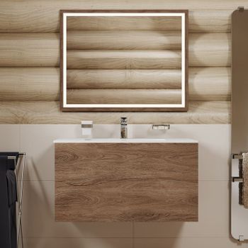 Тумба под раковину Allen Brau Glority 90 1.35001.NW дуб антик — фото 4, Тумбы под раковину