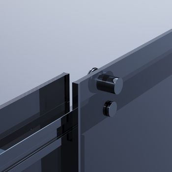 Дверь в нишу Ambassador Benefit 19021201HB (120х200) черный,стекло прозрачное,раздвижная,1 место — фото 2, Душевые двери в нишу