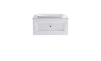 Товар: Тумба Классик 80 с 1ящ белый мат. с раковиной Ретро бел гл. и столешницей Solid бел гл. 4631177714092 - фото 2 Тумба Классик 80 с 1ящ белый мат. с раковиной Ретро бел гл. и столешницей Solid бел гл. 4631177714092 — фото 2, Тумбы с раковиной