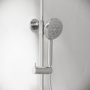 Душевая стойка с изливом и термостатом для ванны/душа Game, с регулировкой по высоте, цвет хром, арт.SC3001LCH — фото 7, Душевые стойки