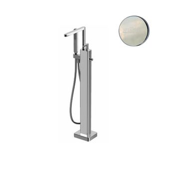 Смеситель для ванны напольный Webert Living LV851101345, никель — фото 1, Смеситель для ванны