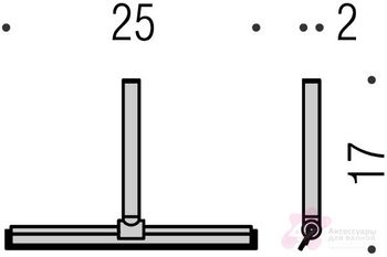 Скребок COLOMBO DESIGN ANGOLARI B9636 AQUACLEAN цвет хром — фото 1, Скребки для душа