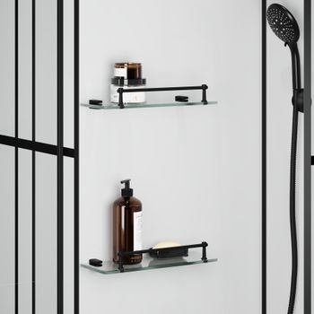 Душевая кабина Niagara Standart ST90/15QR/KL/BKT (90х90х225) низкий поддон(15см),черный,стекло прозрачное,3 места — фото 7, Душевые кабины