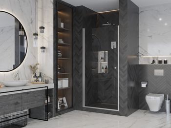 Дверь в нишу Ambassador Elysium 111011109CX (80х200) хром,стекло прозрачное,распашная,1 место — фото 2, Душевые двери в нишу