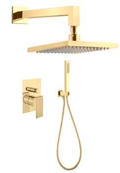 Душевая система встраиваемая Webert Pegaso PE890103010, золото — фото 1, Душевые системы