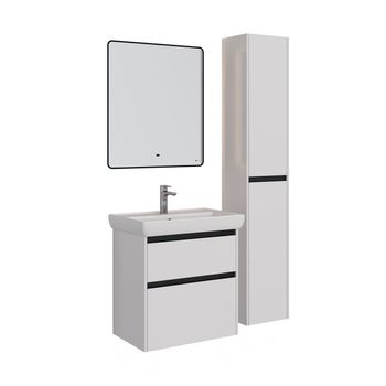 Зеркало Lemark MIOBLACK 70х80 см с интерьерной подсветкой, с подогревом LM70ZM-black — фото 4, Зеркала в ванную комнату