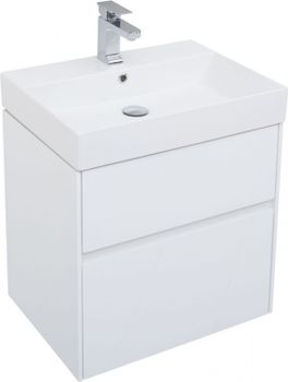 Тумба с раковиной Aquanet Бруклин 60 белый 00212596 — фото 2, Тумбы с раковиной