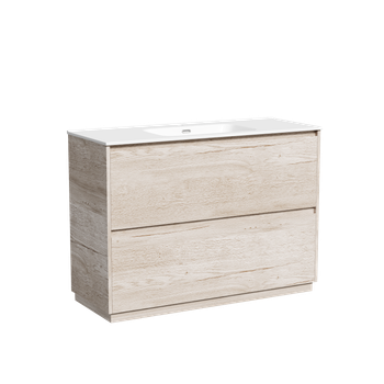 Тумба под раковину SANCOS Libra Floor напольная, 1190х450х840, c двумя ящиками оснащенными доводчиками, дуб галифакс натуральный, арт. LB120F-1EG — фото 1, Тумбы под раковину