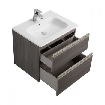 Тумба под раковину Roca The Gap 60 городской дуб 2 ящика A857397402 — фото 3, Тумбы под раковину