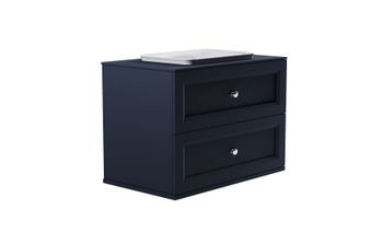 Тумба Классик 90см 2ящ RAL7024 мат., раковина Ретро бел глянц, столешница Solid в цвете 4631177715822 — фото 4, Тумбы с раковиной