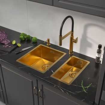 Кухонная мойка Reflexion Iseo RX2265BL оружейная сталь — фото 71, Кухонные мойки