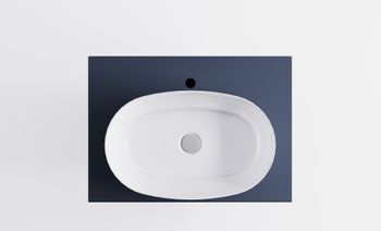 Тумба М-40 80см 1ящ RAL7024 мат./волна, раковина Атрия бел гл, столешница Solid в цвете 4631177714801 — фото 6, Тумбы с раковиной