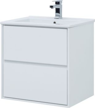 Тумба под раковину Aquanet Милан 65 белый глянец 00339965 — фото 8, Тумбы под раковину