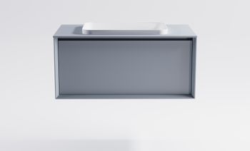 Тумба Фрейм 100см 1ящ NCS S 3005-R80B мат., раковина Антарес бел гл, столешница Solid в цвете 4631177715372 — фото 2, Тумбы с раковиной