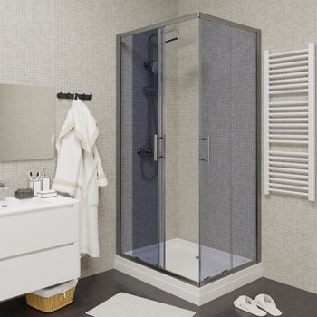 Уголок Quadro QZ71S душевой PARLY с поддоном — фото 6, Душевые уголки