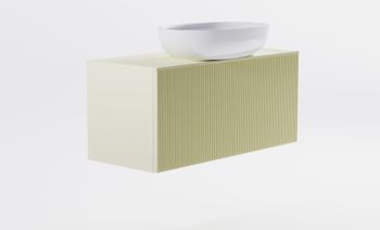 Товар: Тумба М-40 Slim 100см 1ящ RAL1013 мат./волна, раковина Атрия бел гл, столешница Solid в цвете 4631177716119 - фото 2 Тумба М-40 Slim 100см 1ящ RAL1013 мат./волна, раковина Атрия бел гл, столешница Solid в цвете 4631177716119 — фото 2, Тумбы с раковиной