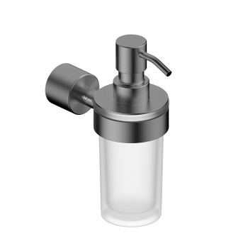 Диспенсер с держателем ABBER Osten 316 AA185A9BGG оружейная сталь брашированная — фото 1, Диспенсеры для жидкого мыла