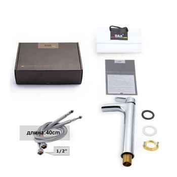 Смеситель для раковины D&K Rhein DA1392701, хром — фото 2, Смесители для раковины