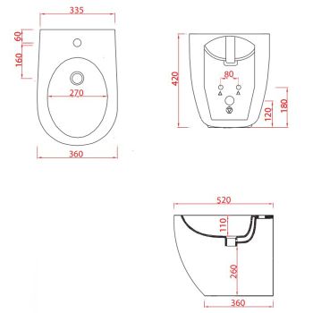 Биде Artceram File 2.0 напольное с одним отверстием цвет blue sapphire FLB002 16 00 — фото 1, Биде напольные