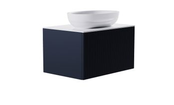 Тумба М-40 70см 1ящ цв RAL7024 мат./волна, раковина Атрия бел гл., столешница Solid бел гл. 4631177713521 — фото 3, Тумбы с раковиной