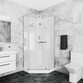 Кабина CHIKA901T душевая без крыши Ceruttispa (90x90x215-225) — фото 6, Душевые кабины