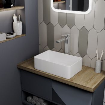 Раковина чаша D&K Berlin DT1430816, белый — фото 1, Раковины накладные