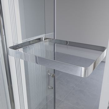 Душевая кабина Niagara Ultra NG-708-01 (90х90х220) высокий поддон(48см),стекло прозрачное с рисунком,4 места 7080164 — фото 6, Душевые кабины