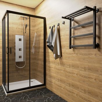 Товар: Полотенцесушитель электрический ВИД 81-10 ПРОФИЛЬНЫЙ с полкой 600х500, скр.монтаж, СНШ, черный матовый(RAL 9005), (Ferrum, равномерные перкаладины), Маргроид 8110p-6050-1083-9005R - фото 2 Полотенцесушитель электрический ВИД 81-10 ПРОФИЛЬНЫЙ с полкой 600х500, скр.монтаж, СНШ, черный матовый(RAL 9005), (Ferrum, равномерные перкаладины), Маргроид 8110p-6050-1083-9005R — фото 2, Электрические полотенцесушители