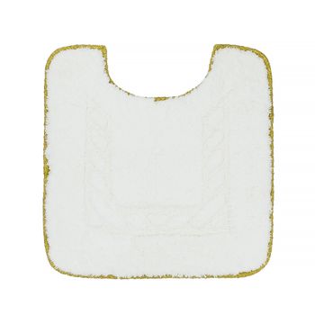 Товар: COMPLEMENTI Коврик д/WC 60х60 см., белый, узор 2, тесьма золото 29609 - фото 1 COMPLEMENTI Коврик д/WC 60х60 см., белый, узор 2, тесьма золото 29609 — фото 1, Коврики для ванной комнаты